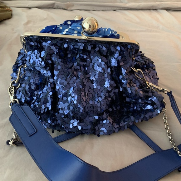 Max Mara Blue sparkly Handbag⚡️😍👛 - Picture 7 of 8